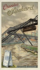 Zweeftrein tussen Elberfeld en Barmen, Duitsland